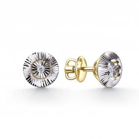 Серьги из лимонного золота GRIGORIEV с танцующим бриллиантом Г12-13-51289-11-00 Г12-13-51289-11-00 фото