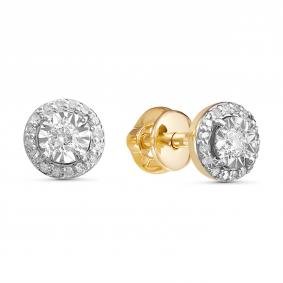 Серьги из лимонного золота GRIGORIEV Г12-13-5348-31-00 с бриллиантом Г12-13-5348-31-00 фото