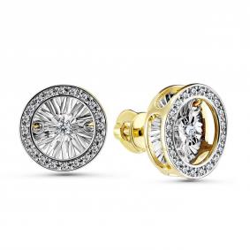 Серьги из лимонного золота GRIGORIEV с танцующим бриллиантом Г12-13-5478-31-00 Г12-13-5478-31-00 фото