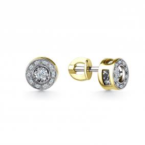 Серьги из лимонного золота GRIGORIEV Г12-13-5905-31-00 с бриллиантом Г12-13-5905-31-00 фото