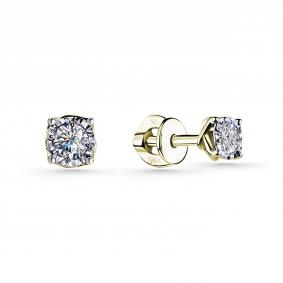 Серьги из лимонного золота GRIGORIEV Г12-13-6384-11-00-1-24 с бриллиантом Г12-13-6384-11-00-1-24 фото