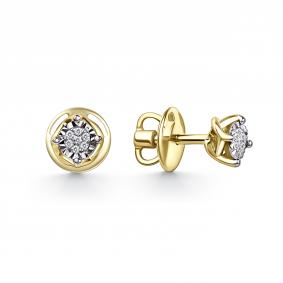 Серьги из лимонного золота GRIGORIEV Г12-13-7384-31-00-1-24 с бриллиантом Г12-13-7384-31-00-1-24 фото