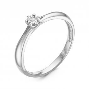 Серебряное кольцо GRIGORIEV ГБр01-10-5009(с) с бриллиантом ГБр01-10-5009(с) фото