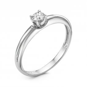 Серебряное кольцо GRIGORIEV ГБр01-10-5309(с) с бриллиантом ГБр01-10-5309(с) фото