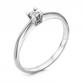 Серебряное кольцо GRIGORIEV ГБр01-10-5395(с) с бриллиантом ГБр01-10-5395(с) фото