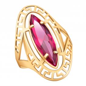 Кольцо из золочёного серебра Atoll ЗС10646зс1-925 с фианитом ЗС10646зс1-925 фото