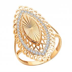 Кольцо из золочёного серебра Atoll ЗС10660аз-925 с фианитом ЗС10660аз-925 фото