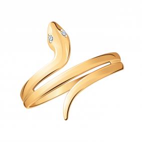 Золотое кольцо Символ года Змея Atoll с фианитом ЗС10835 ЗС10835 фото