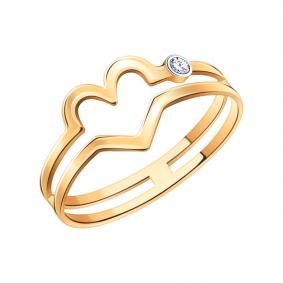 Золотое кольцо Atoll ЗС10945 с фианитом ЗС10945 фото