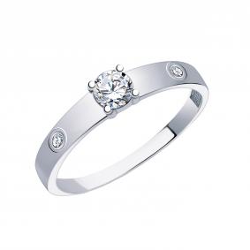 Серебряное кольцо Atoll ЗС11075-925 с фианитом ЗС11075-925 фото