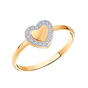 Золотое кольцо Atoll ЗС11304 с фианитом ЗС11304 фото