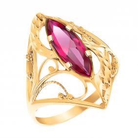 Кольцо из золочёного серебра Atoll ЗС1654азс1-925 с фианитом ЗС1654азс1-925 фото