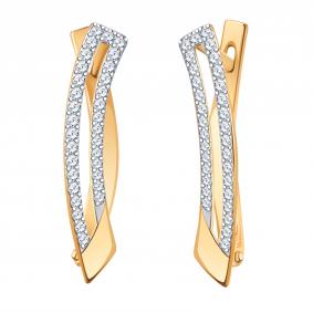 Золотые серьги Atoll ЗС20120 с фианитом ЗС20120 фото