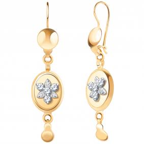 Золотые серьги Atoll ЗС20181 с фианитом ЗС20181 фото