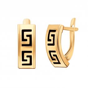 Золотые серьги Atoll с каучуком ЗС20303к ЗС20303к фото