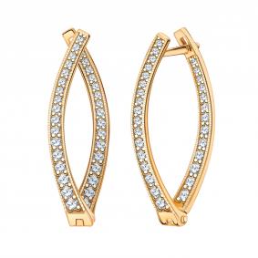 Золотые серьги Atoll ЗС20394 с фианитом ЗС20394 фото