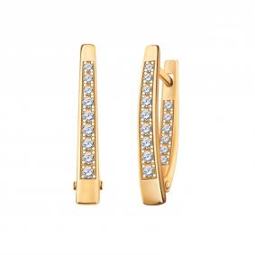 Золотые серьги Atoll ЗС20731 с фианитом ЗС20731 фото