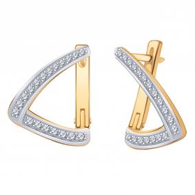 Золотые серьги Atoll ЗС20811 с фианитом ЗС20811 фото