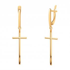 Золотые серьги-кресты Atoll ЗС21020 ЗС21020 фото