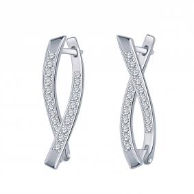 Серебряные серьги Atoll ЗС21320-925 с фианитом ЗС21320-925 фото
