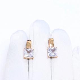 Золотые серьги Atoll ЗС2180201010 с фианитом ЗС2180201010 фото