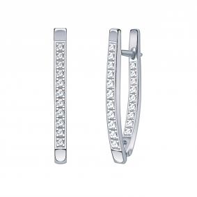 Серебряные серьги Atoll ЗС2317-925 с фианитом ЗС2317-925 фото