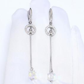 Серебряные серьги Atoll ЗС23С129373-34 с цирконием ЗС23С129373-34 фото