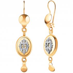 Золотые серьги Atoll ЗС2832 с фианитом ЗС2832 фото