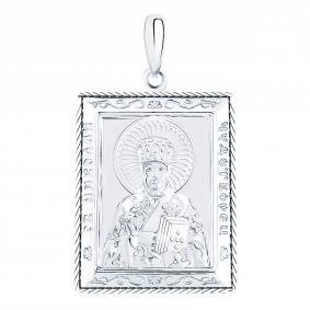 Подвеска-иконка Святитель Николай Чудотворец из серебра ЗС3384э-925 ЗС3384э-925 фото