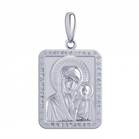 Серебряная подвеска-иконка Божией Матери Казанская Atoll ЗС3394-925 ЗС3394-925 фото