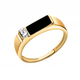 Золотое кольцо Atoll ЗС4056 с фианитом и агатом ЗС4056 фото
