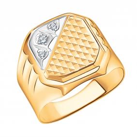 Золотое кольцо Atoll ЗС4141а с фианитом ЗС4141а фото