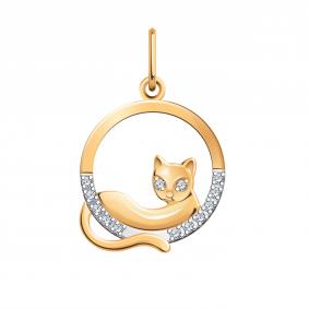 Золотая подвеска Atoll ЗС50242 с фианитом ЗС50242 фото