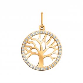 Золотая подвеска Atoll ЗС50303 с фианитом ЗС50303 фото