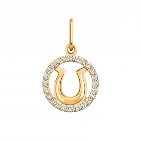 Золотая подвеска Символ года Atoll с фианитом ЗС50305 ЗС50305 фото