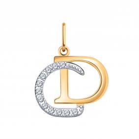 Золотая подвеска Atoll ЗС50348 с фианитом ЗС50348 фото