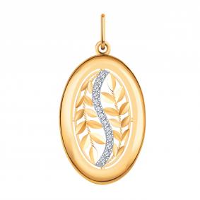 Золотая подвеска Atoll ЗС50374а с фианитом ЗС50374а фото