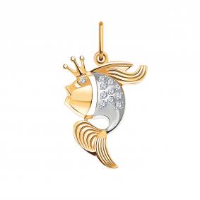 Золотая подвеска Atoll ЗС5573 с фианитом ЗС5573 фото