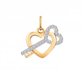 Золотая подвеска Atoll ЗС5820 с фианитом ЗС5820 фото