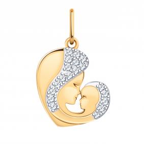 Золотая подвеска Atoll ЗС5840 с фианитом ЗС5840 фото