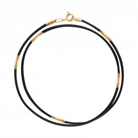 Каучуковый шнурок с декоративным элементом и замком из золота Atoll ЗС7122к-5 ЗС7122к-5 фото