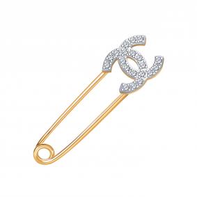 Золотая булавка Atoll ЗС7234 с фианитом ЗС7234 фото