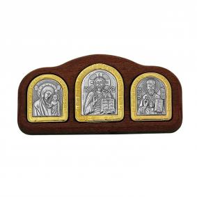 Икона в машину из лимонного серебра Высоковы 585 ИКАВ-13-ЛЧ ИКАВ-13-ЛЧ фото