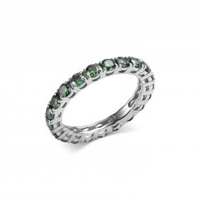 Серебряное кольцо Дар К-2294рс16139/1 с Параиба и муассанитом К-2294рс16139/1 фото