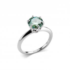 Серебряное кольцо Дар К-2373рс16139 с муассанитом К-2373рс16139 фото