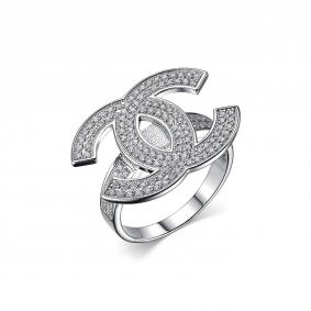 Серебряное кольцо Дар К-2374р00 с фианитом К-2374р00 фото