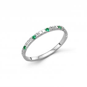 Серебряное кольцо Дар К-2399рс1133 с изумрудом К-2399рс1133 фото