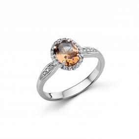 Серебряное кольцо Дар К-2474рс11800 с фианитом, кварцем и султанитом К-2474рс11800 фото