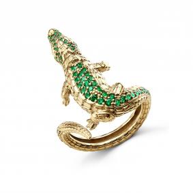 Серебряное кольцо Дар К-2475зелз133 с изумрудом и кварцем К-2475зелз133 фото