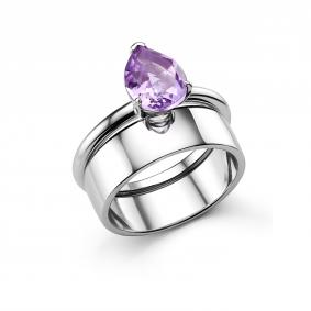 Серебряное кольцо Дар К-2479рс401 с аметистом К-2479рс401 фото